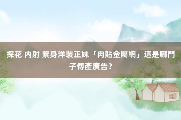 探花 内射 緊身洋裝正妹「肉貼金屬網」　這是哪門子傳產廣告？